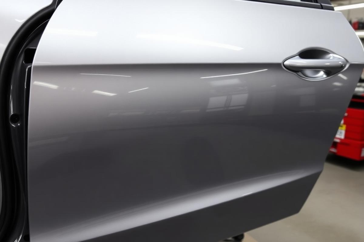Painel de veículo após o serviço de pintura, com acabamento brilhante